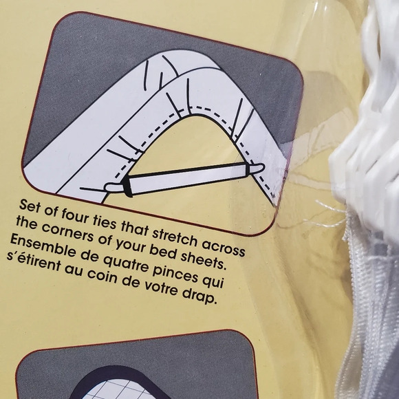 Home Collection Bed Sheet Grippers 4 Pack - Picture 2 of 3